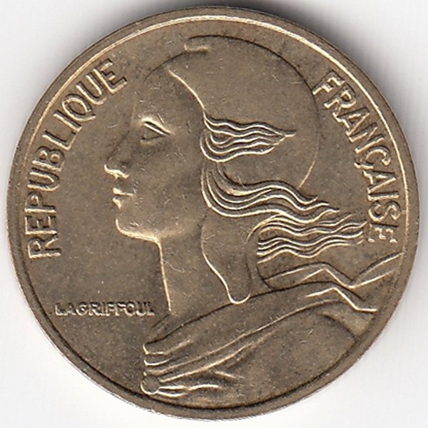 Франция 5 сантимов 1998 год