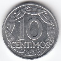 Испания 10 сентимо 1959 год