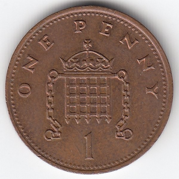 Великобритания 1 пенни 1988 год