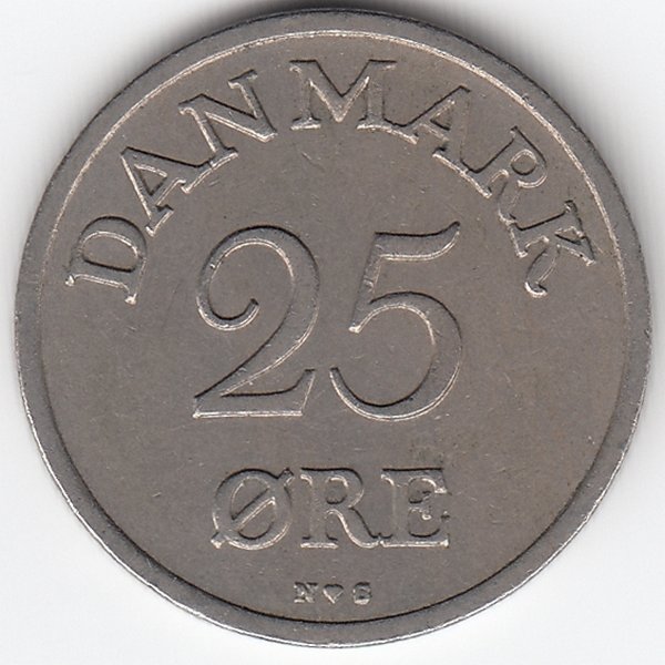 Дания 25 эре 1952 год
