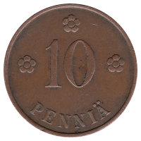 Финляндия 10 пенни 1937 год