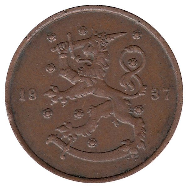 Финляндия 10 пенни 1937 год