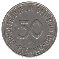 ФРГ 50 пфеннигов 1950 год (J)