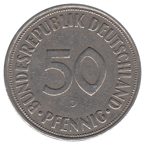 ФРГ 50 пфеннигов 1950 год (J)