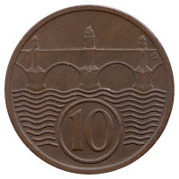 Чехословакия 10 геллеров 1938 год