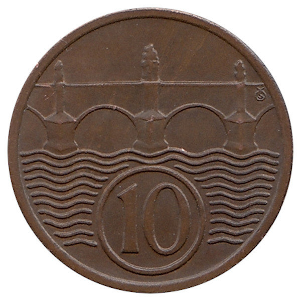Чехословакия 10 геллеров 1938 год