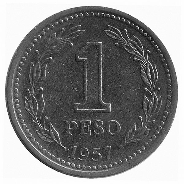 Аргентина 1 песо 1957 год