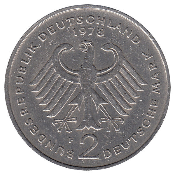 ФРГ 2 марки 1978 год (F)