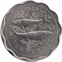 Багамские острава 10 центов 1969 (UNC)