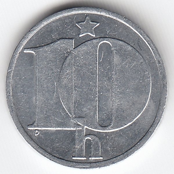 Чехословакия 10 геллеров 1986 год