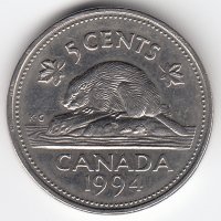 Канада 5 центов 1994 год