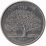 США 25 центов 1999 год (D). Коннектикут.
