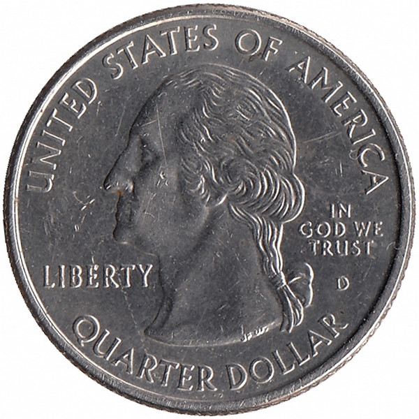 США 25 центов 1999 год (D). Коннектикут.