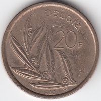 Бельгия (Belgie) 20 франков 1980 год
