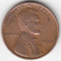 США 1 цент 1937 год