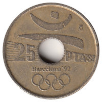 Испания 25 песет 1991 год