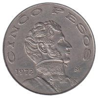 Мексика 5 песо 1972 год