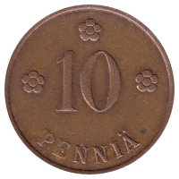Финляндия 10 пенни 1939 год