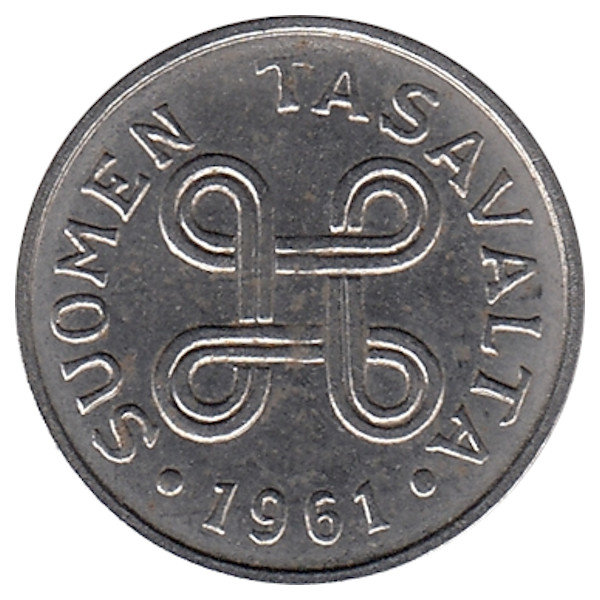 Финляндия 1 марка 1961 год 
