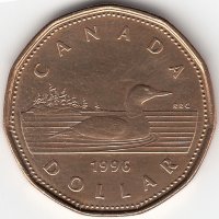 Канада 1 доллар 1996 год