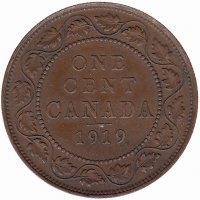 Канада 1 цент 1919 год