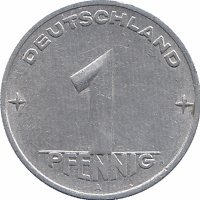 ГДР 1 пфенниг 1953 год (A)