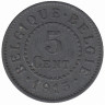 Бельгия 5 сантимов 1915 год