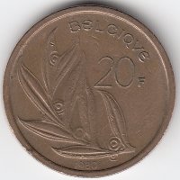 Бельгия (Belgique) 20 франков 1980 год