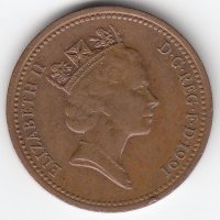 Великобритания 1 пенни 1991 год