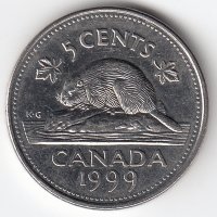 Канада 5 центов 1999 год