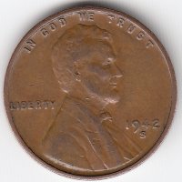 США 1 цент 1942 год (S)