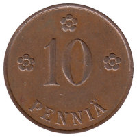 Финляндия 10 пенни 1940 год
