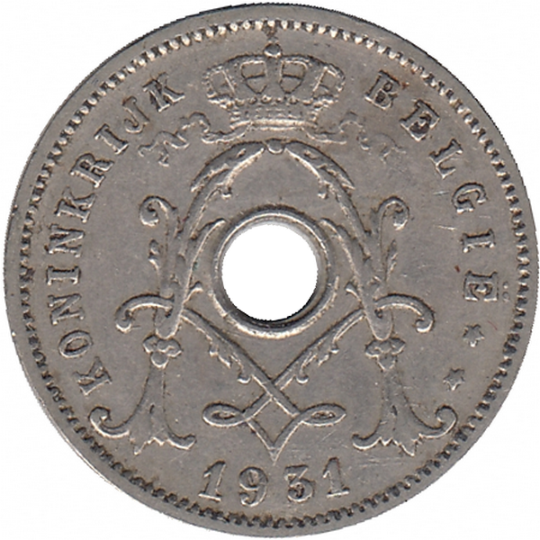 Бельгия (Belgie) 5 сантимов 1931 год (звезда)