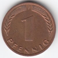 ФРГ 1 пфенниг 1972 год (F)