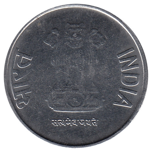 Индия 1 рупия 2012 год (отметка монетного двора: "°" - Ноида)