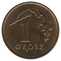Польша 1 грош 2003 год