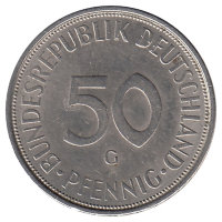 ФРГ 50 пфеннигов 1973 год (G)