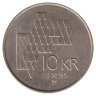 Норвегия 10 крон 1995 год