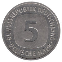 ФРГ 5 марок 1989 год (F)