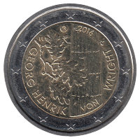 Финляндия 2 евро 2016 год (aUNC)