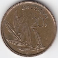 Бельгия (Belgique) 20 франков 1981 год