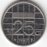 Нидерланды 25 центов 1997 год