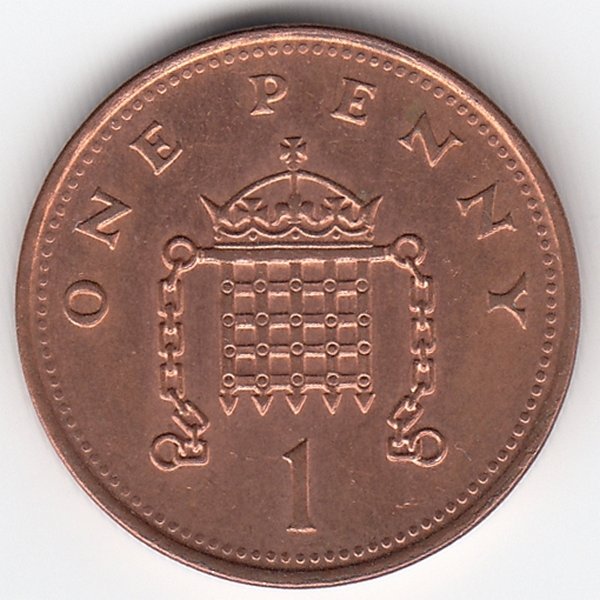 Великобритания 1 пенни 1993 год
