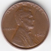 США 1 цент 1945 год
