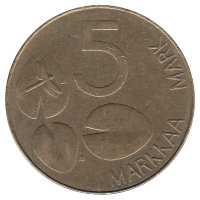 Финляндия 5 марок 1994 год 