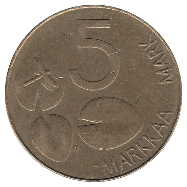 Финляндия 5 марок 1994 год 