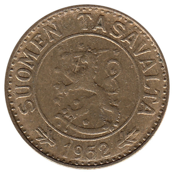 Финляндия 10 марок 1952 год 