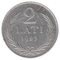 Латвия 2 лата 1925 год
