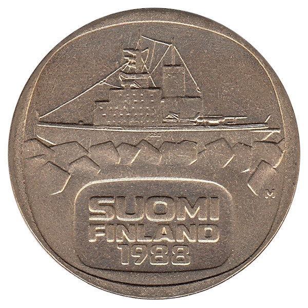Финляндия 5 марок 1988 год (UNC)