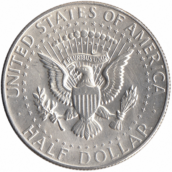 США 1/2доллара 1968 год (D) aUNC